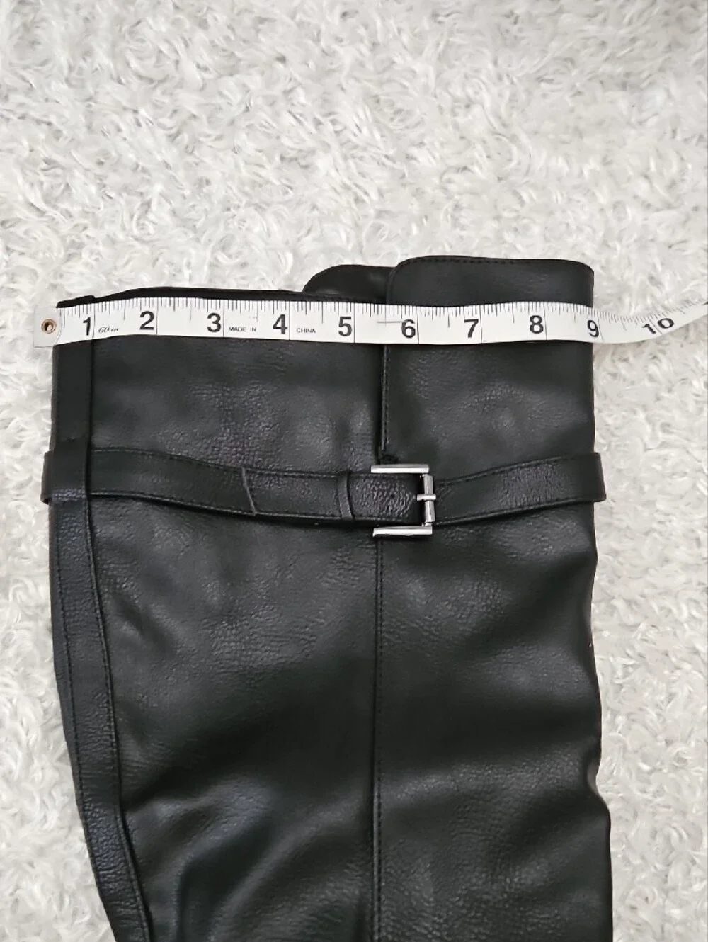 Journee Collection Black Over-the-Knee Wide Calf Buckle Riding Boots